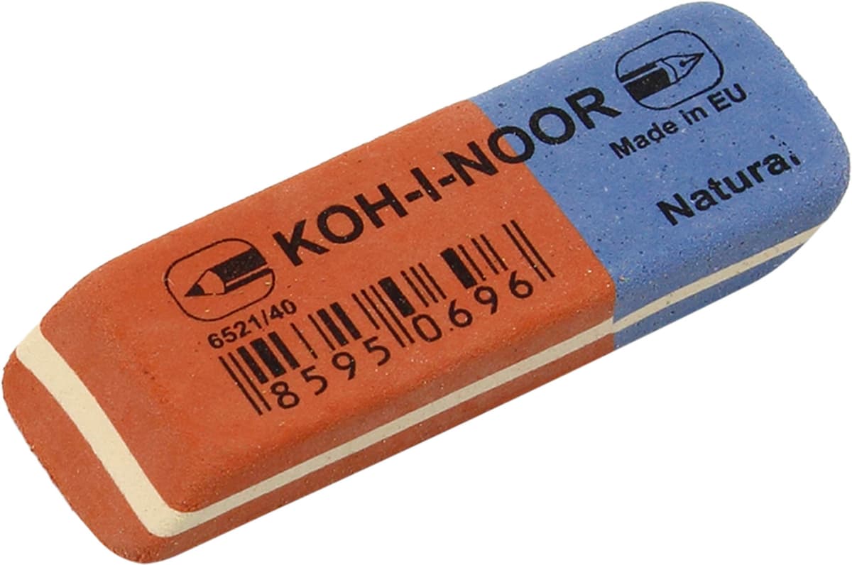 Гумка "Koh-i-noor" Blue Star червоно-синя №6521/40 — купити | Канцелярський Сад