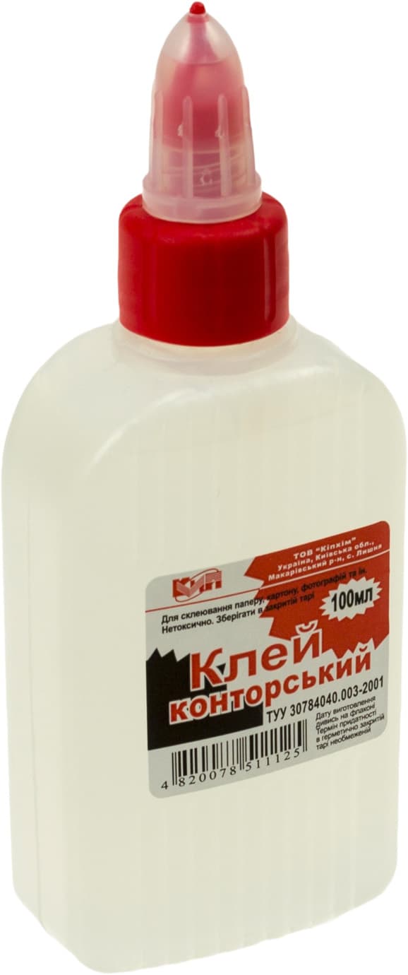 Клей конт. полімер. "КіП" 100мл з супер-ковпач. — фото товару | Канцелярський Сад