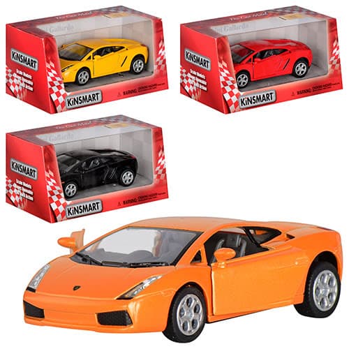 Машина метал. "Kinsmart" Lamborghini Gallardo,4 кольори,в кор-ці №KT5098W — фото товару | Канцелярський Сад