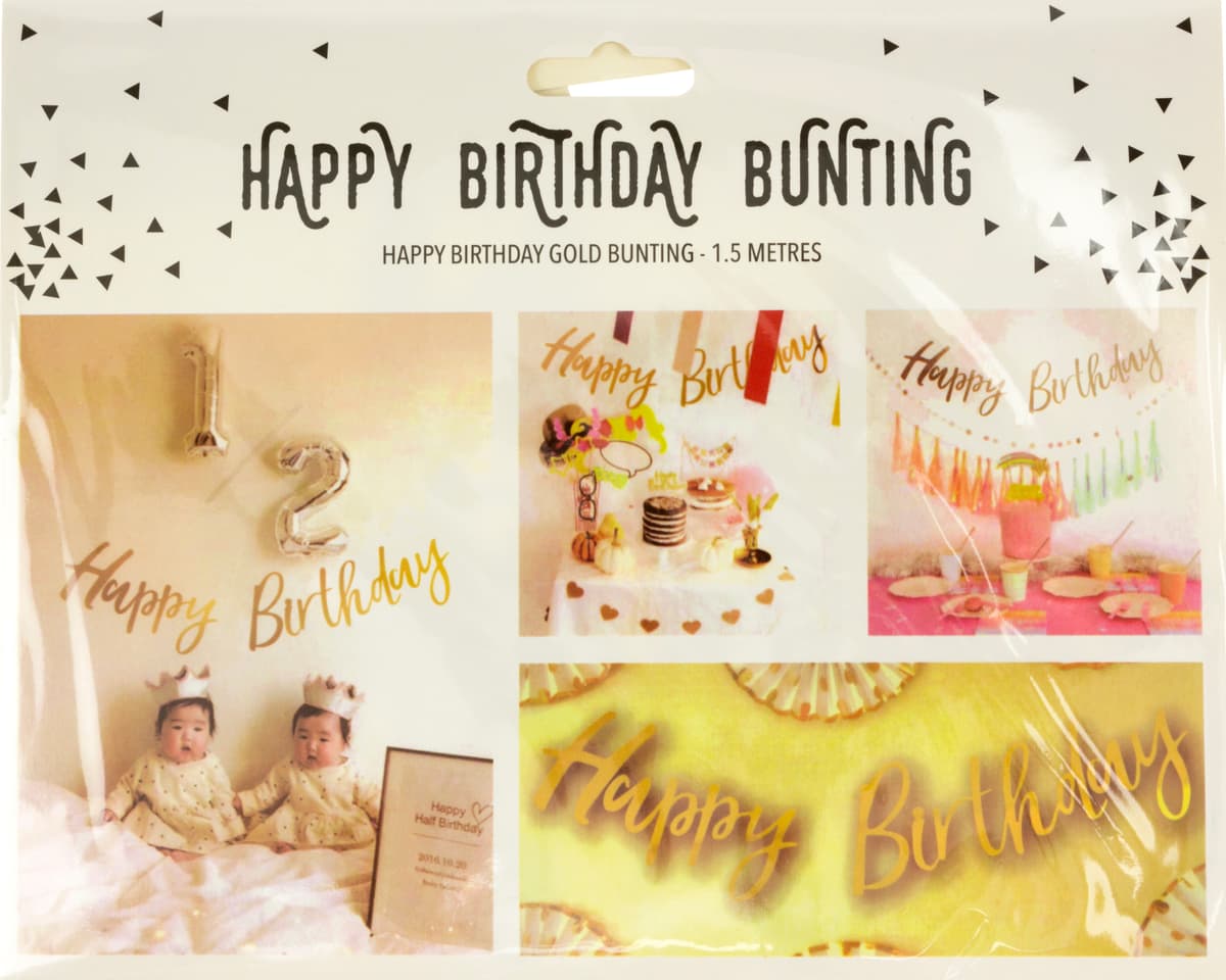 Гірлянда "Happy Birthday" синя №80204 — купити | Канцелярський Сад