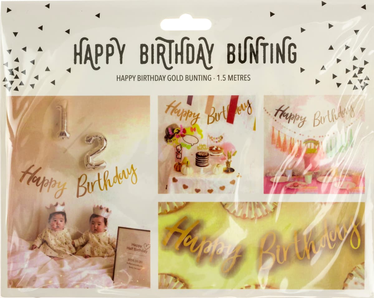 Гірлянда "Happy Birthday" фіолетова №80204 — купити | Канцелярський Сад