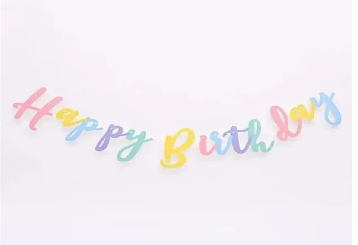 Гірлянда "Happy Birthday" макарун №JQ600086 — купити | Канцелярський Сад