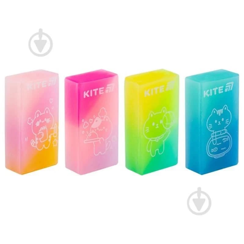 Гумка "Kite" Jelly cat кольорова,асорті №K24-143 — купити | Канцелярський Сад
