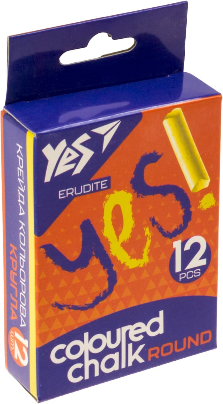 Крейда кольор. "Yes" №400445 12шт круг. Erudite — купити | Канцелярський Сад