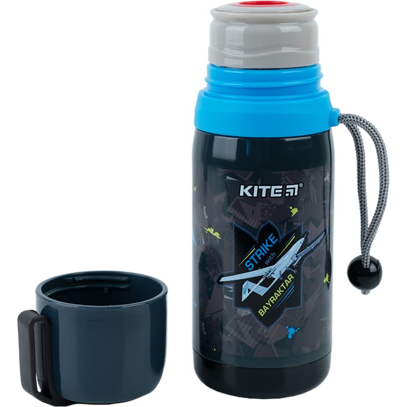 Термос метал. 0,35л "Kite" Bayraktar чорний №K23-301 — купити | Канцелярський Сад