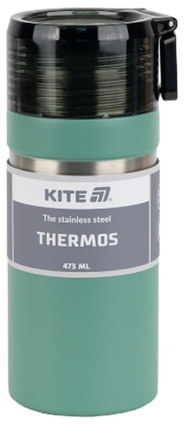 Термос 0,47л "Kite" зелений №K25-320-2 — купити | Канцелярський Сад