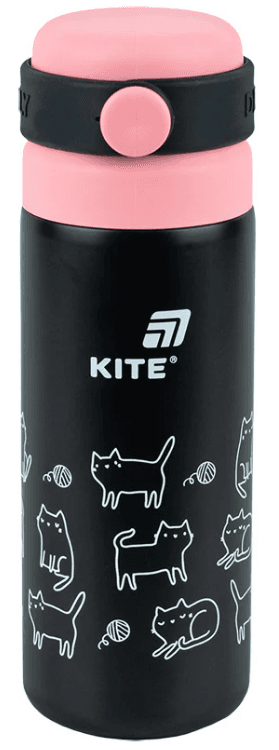 Термос 0,5л "Kite" чорний №K25-1222-3 — купити | Канцелярський Сад