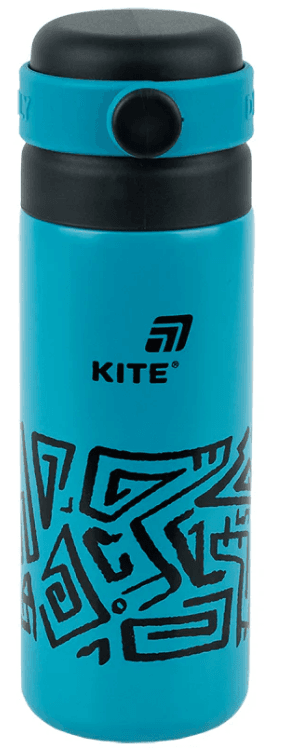 Термос метал. 0,5л "Kite" темно-бірюзовий №K25-1222-1 — купити | Канцелярський Сад