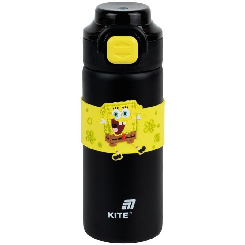 Термопляшка метал. 0,57л "Kite" SpongeBob SquarePants №SB26-1311 — фото товару | Канцелярський Сад