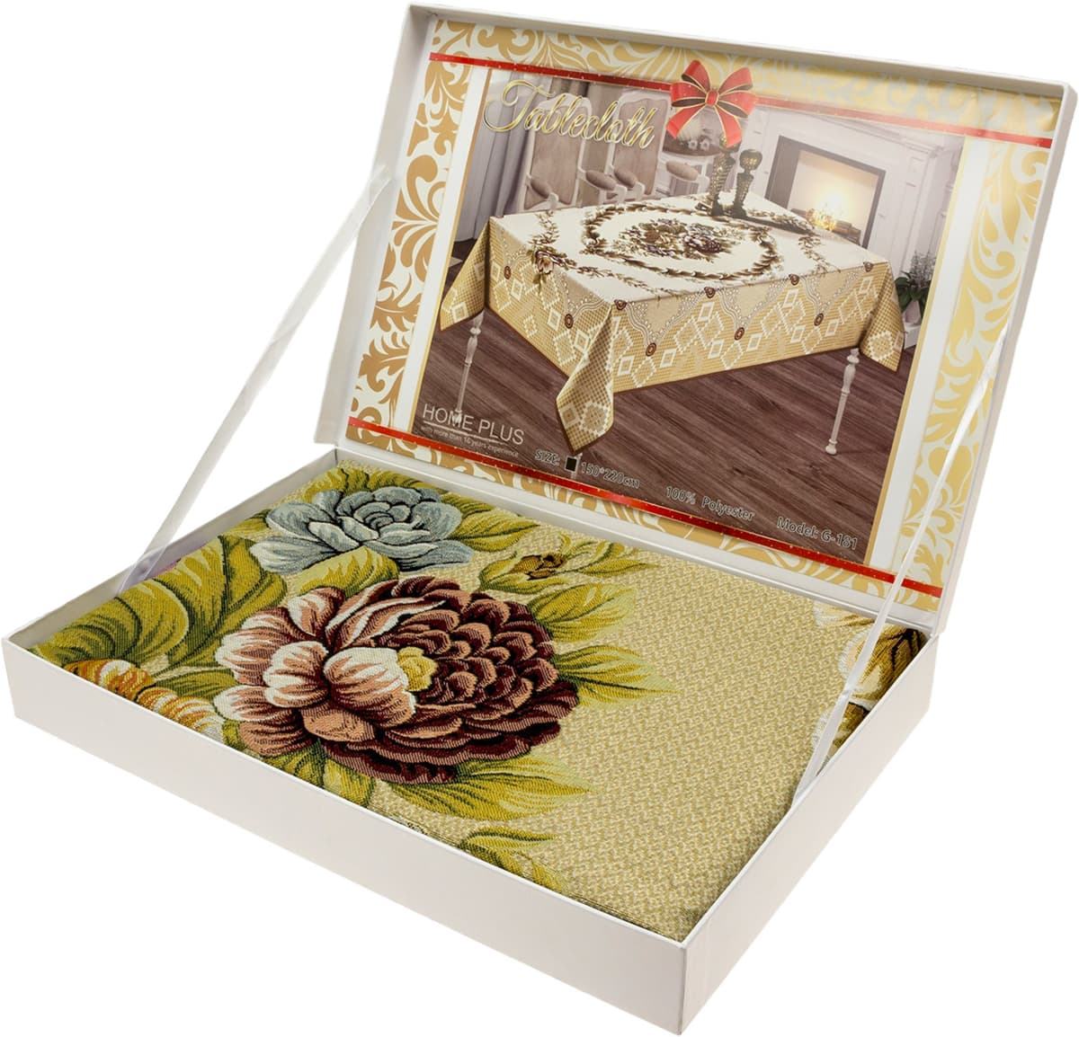 Скатертина синтет. "Luxury Home Brands" 150х220см в под. уп. №G-181A+B — купити | Канцелярський Сад