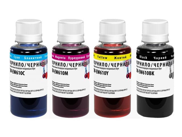 Чорнило к-кт ColorWay Epson XP103/600 4х100мл black,cyan,magenta,yellow — фото товару | Канцелярський Сад