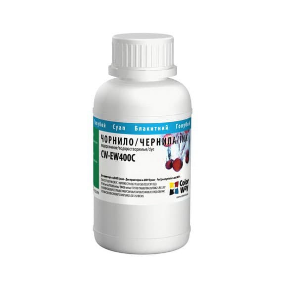 Чорнило ColorWay Epson T26/C91/EW400C 200мл cyan — купити | Канцелярський Сад
