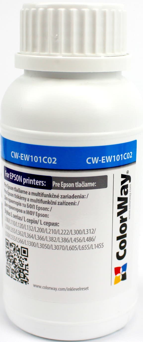 Чорнило ColorWay Epson L-100/200/EW101C series 200мл cyan — купити | Канцелярський Сад