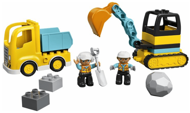 Конструктор "LEGO" DUPLO Вантажівка та гусеничний екскаватор 2+ №10931 — фото товару | Канцелярський Сад