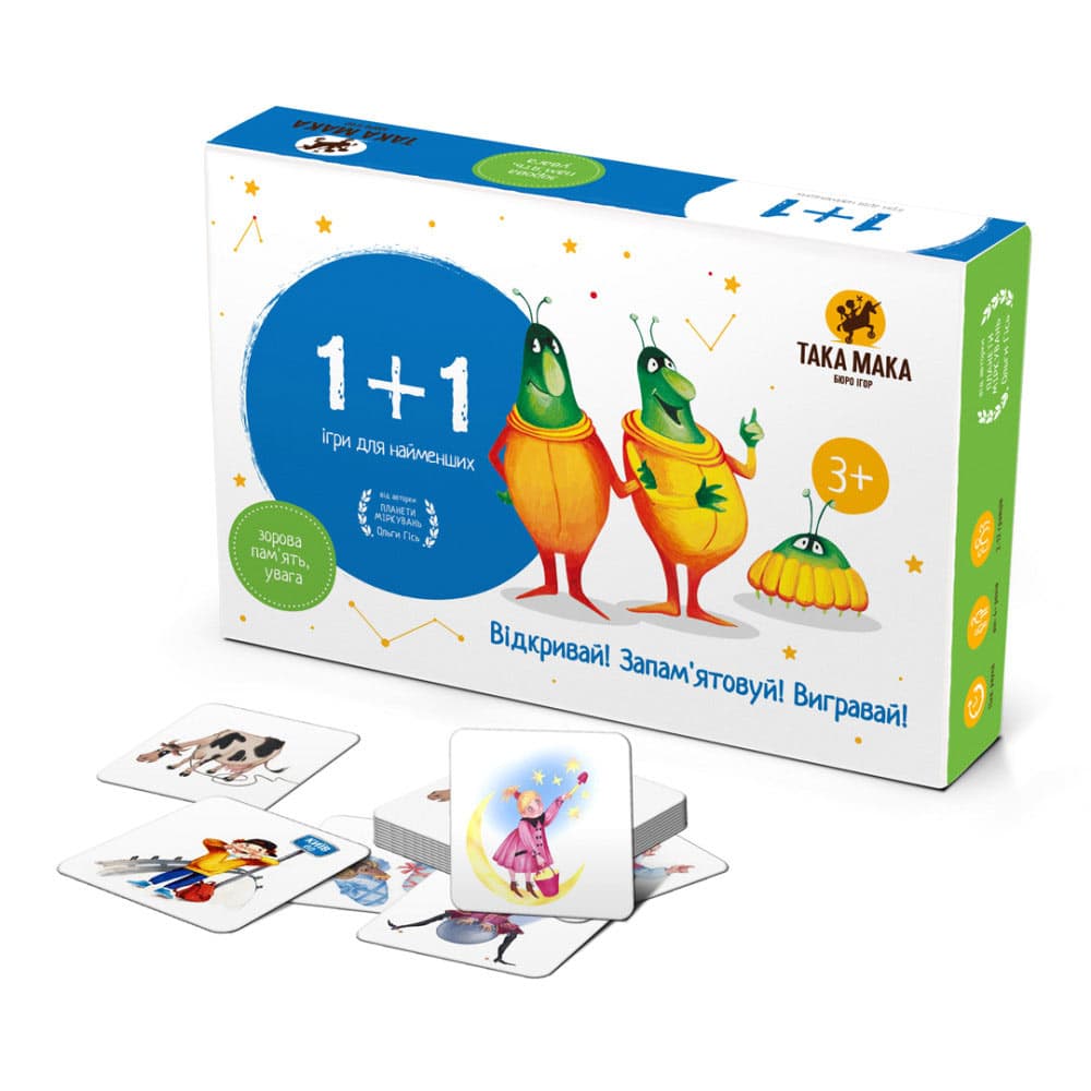 Гра "1+1" 64 картки №60001-UA/Така Мака — купити | Канцелярський Сад