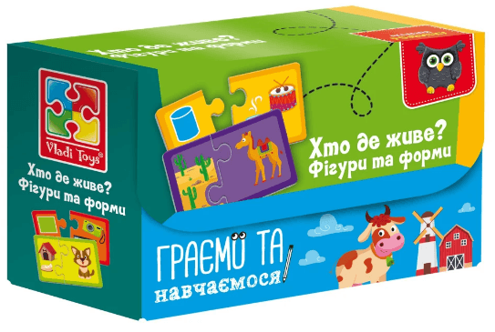 Гра "Знайди пару. Хто де живе?На що схоже?" №VT5003-03 — купити | Канцелярський Сад