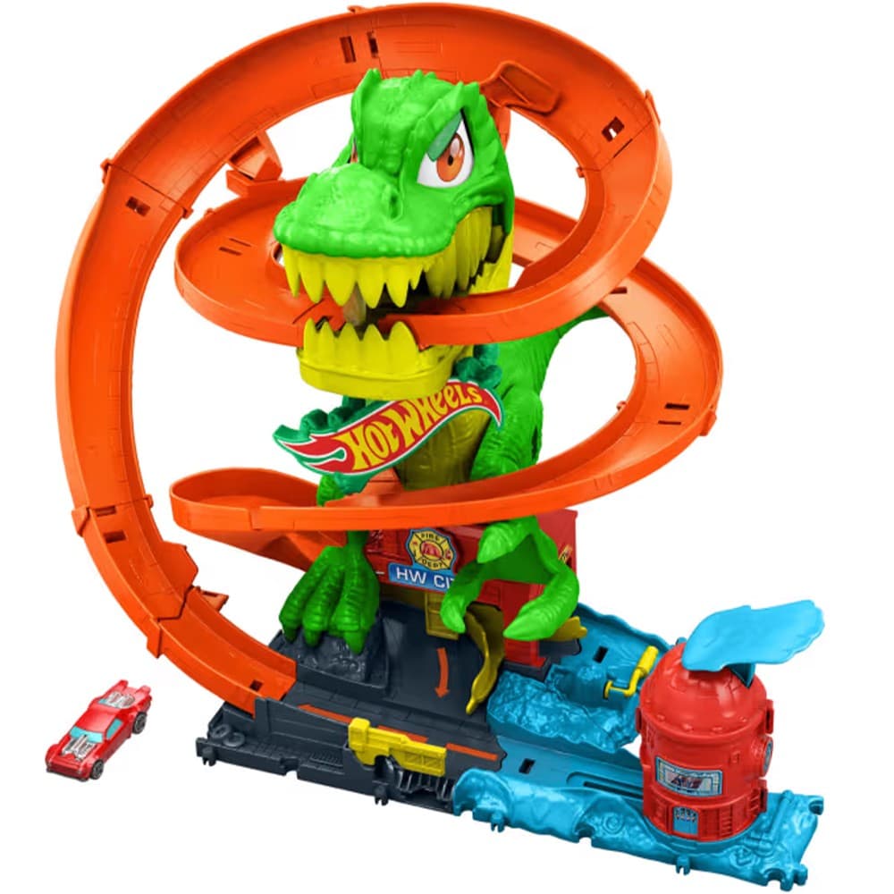 Ігровий набір "Атака вогняного Ті-Рексу" №JBM73/Hot Wheels — купити | Канцелярський Сад