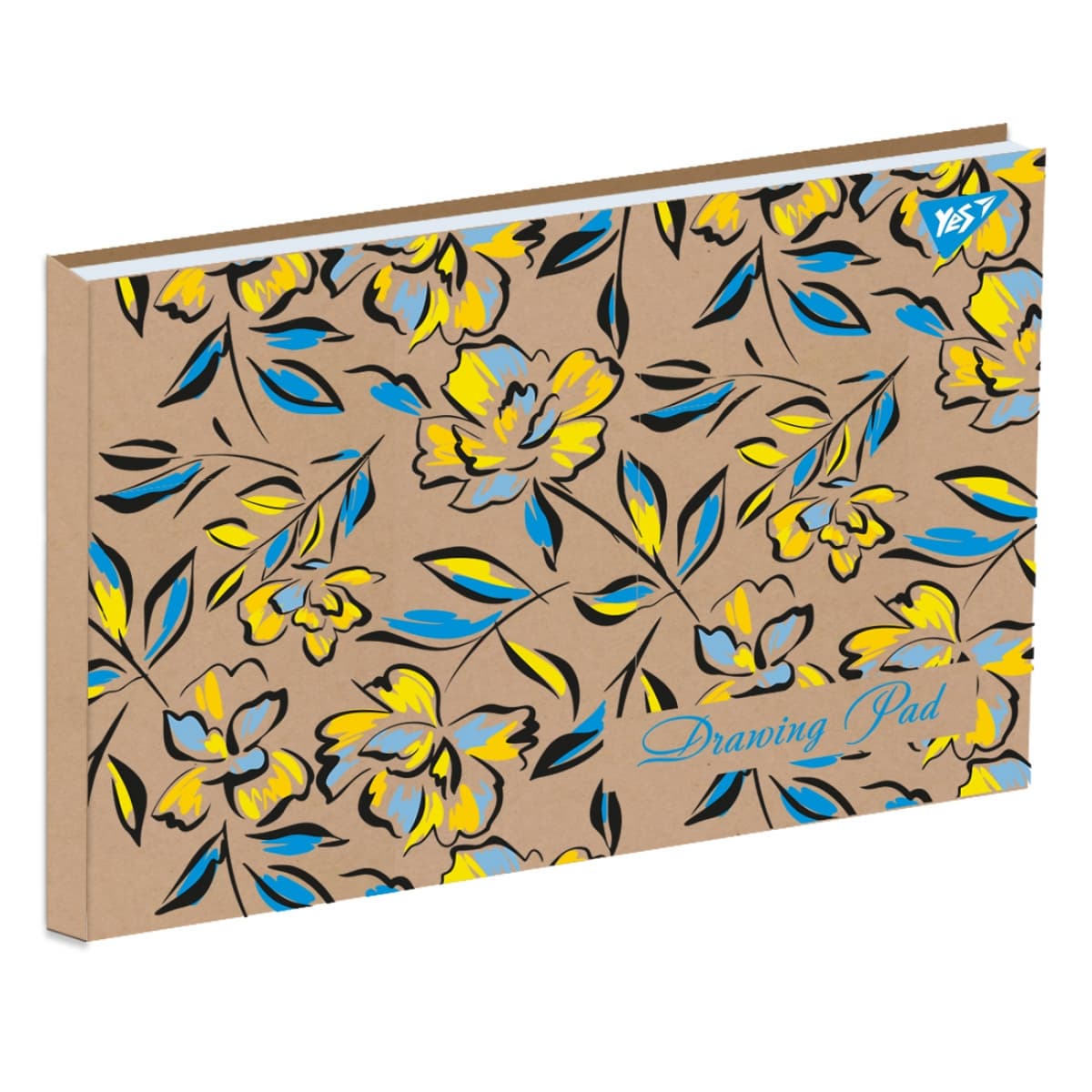 Альбом для малюв. склейка 30/100 А4 "Ukrainian flowers" крафт білила №130545/Yes — купити | Канцелярський Сад