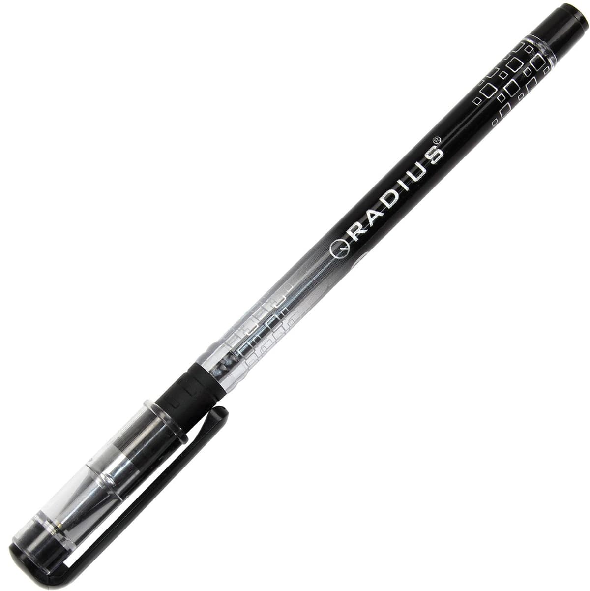 Ручка кульк. "Radius" №0184 I-pen 0,7мм чорна,напівпрозор. корпус — купити | Канцелярський Сад