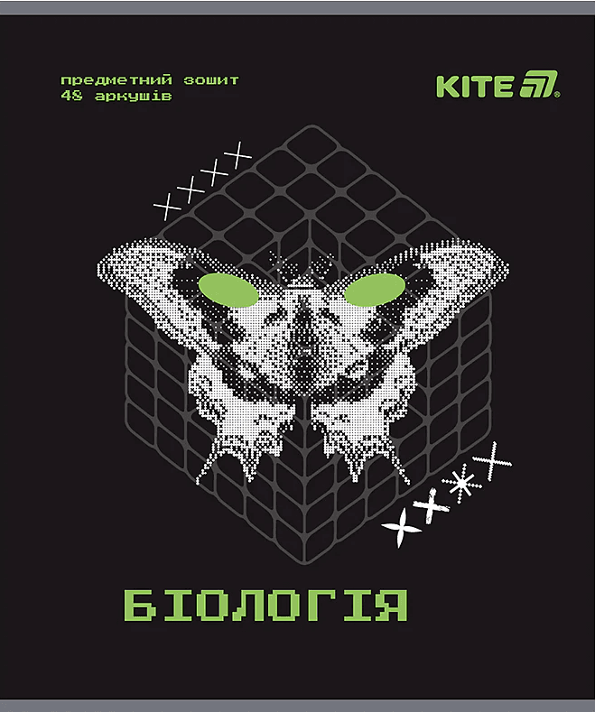 Зошит 48арк. кліт. "Kite" Предметка-Біологія гібр лак+УФ,Techno №K25-240-7 — купити | Канцелярський Сад