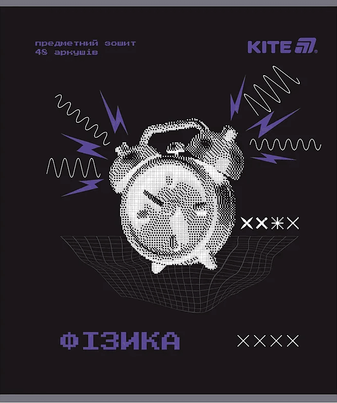 Зошит 48арк. кліт. "Kite" Предметка-Фізика гібр лак+УФ,Techno №K25-240-2 — купити | Канцелярський Сад