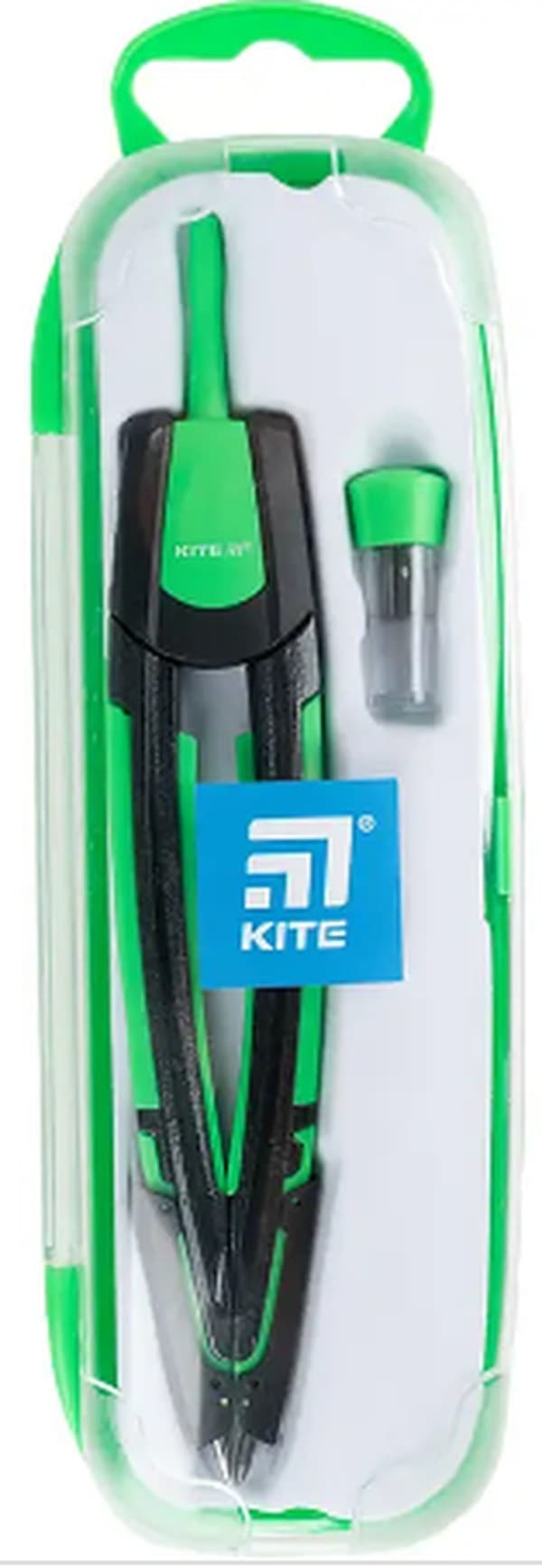 Циркуль "Kite" +грифель салатовий,у футлярі №K21-388-09/5899 — купити | Канцелярський Сад