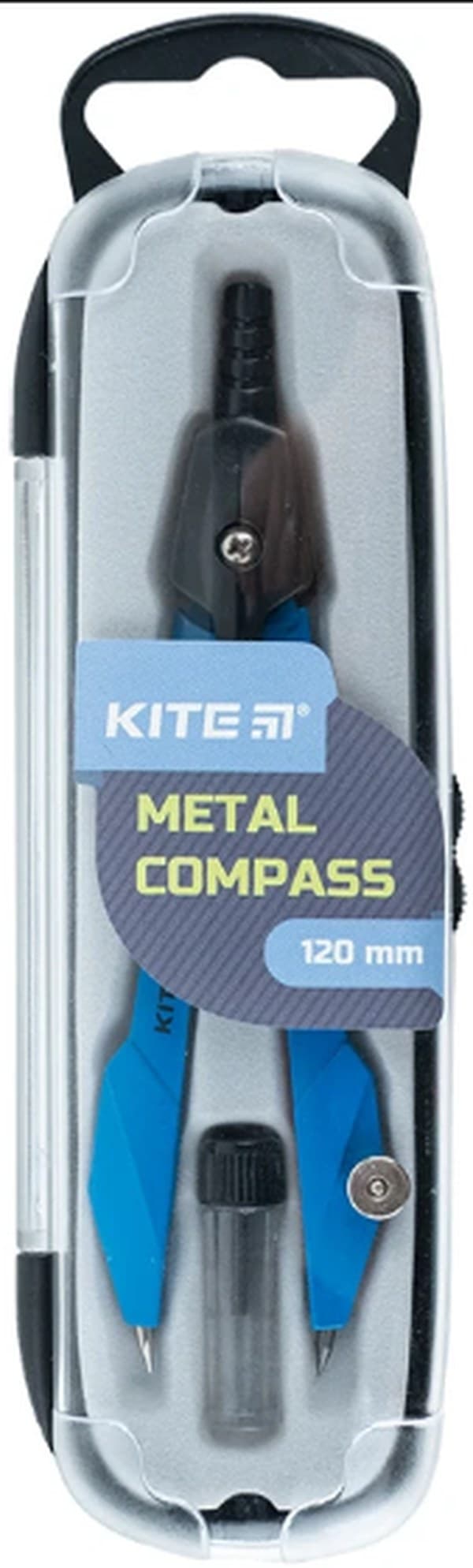 Циркуль "Kite" метал. Techno 130мм +грифель синій,у футлярі №K24-414-02 — купити | Канцелярський Сад
