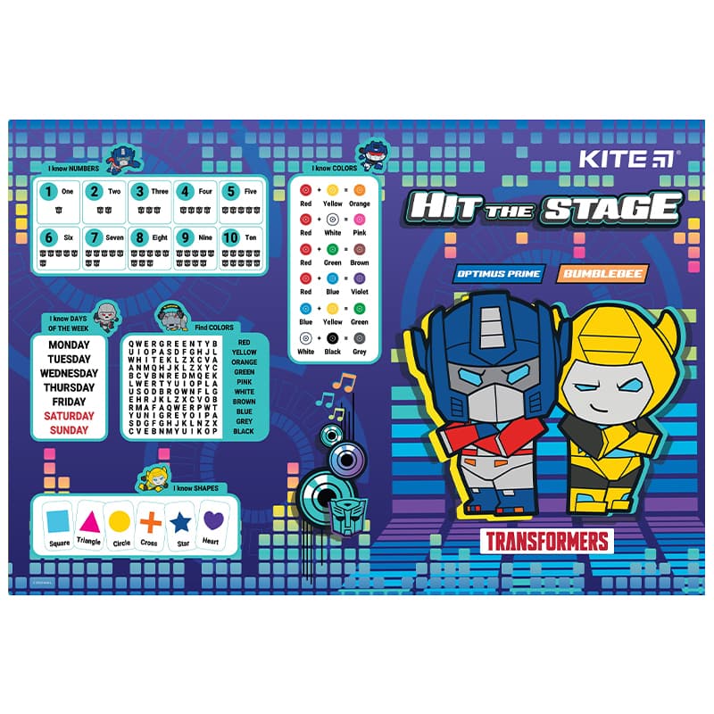 Підкладка для столу "Kite" №TF22-207 Transformers (42,5х29cм) PP — купити | Канцелярський Сад