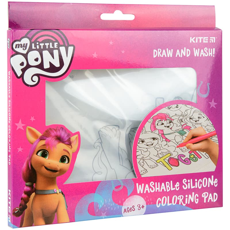 Підкладка розмальовка для столу "Kite" силікон.№LP22-424 Little Pony (30х40cм) — купити | Канцелярський Сад