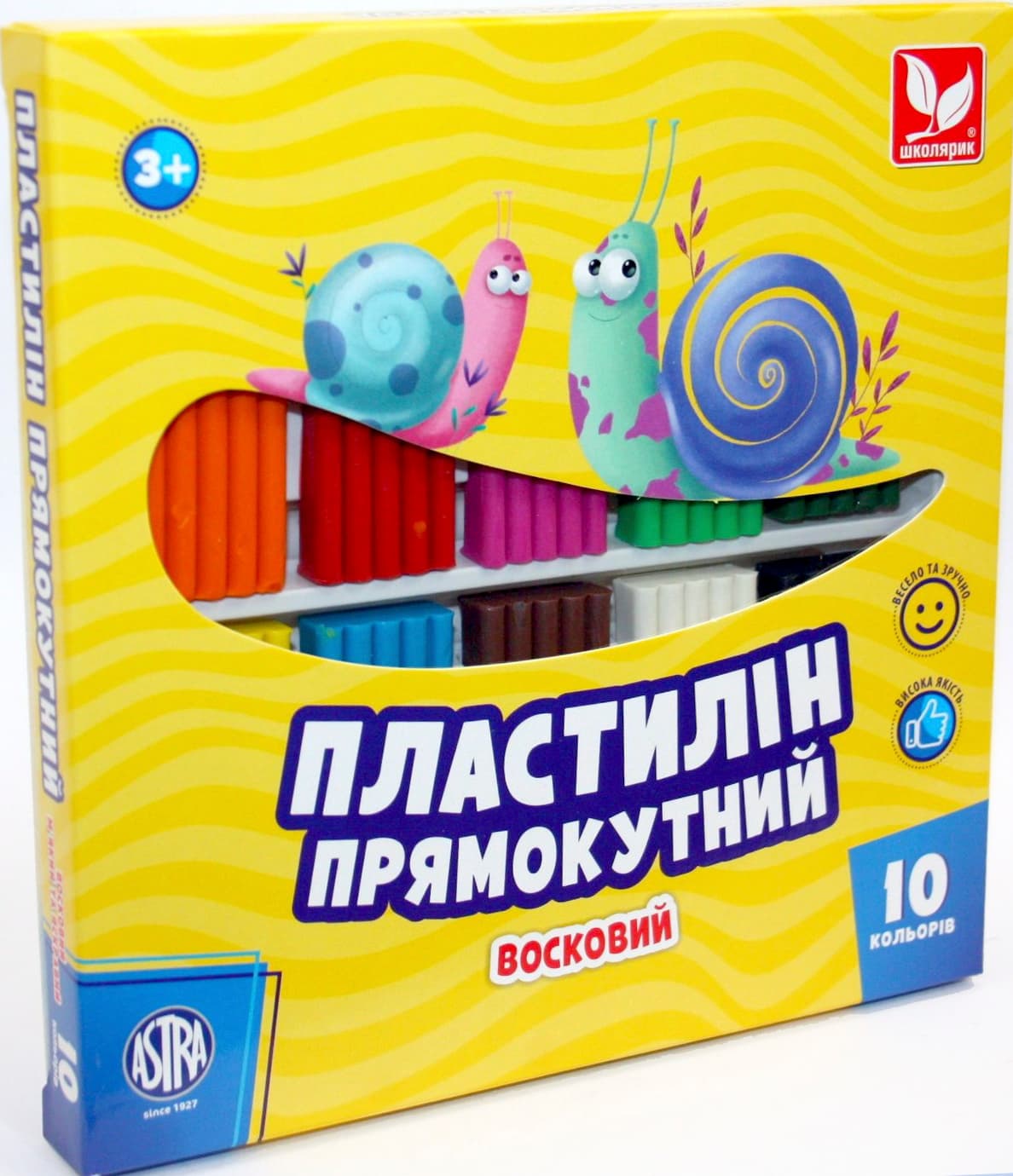 Пластилін "Школярик" 10 кольор. №303116003-UA — купити | Канцелярський Сад
