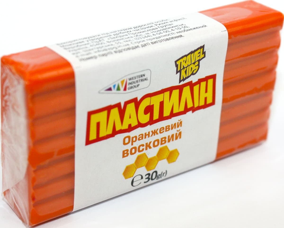Пластилін "Гамма UA" 30гр помаранчевий,восковий №333106 — купити | Канцелярський Сад