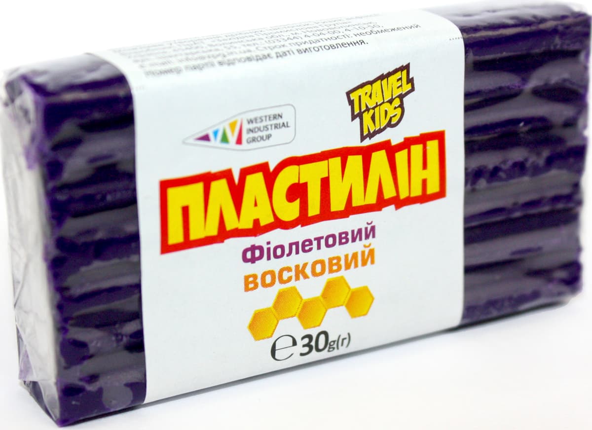 Пластилін "Гамма UA" 30гр фіолетовий,восковий №333112 — фото товару | Канцелярський Сад