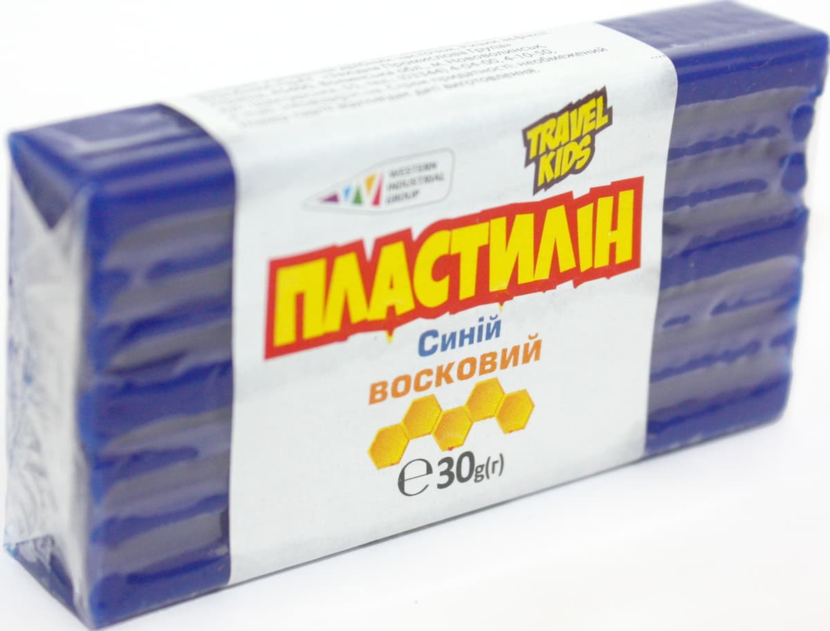 Пластилін "Гамма UA" 30гр синій,восковий №333105 — купити | Канцелярський Сад