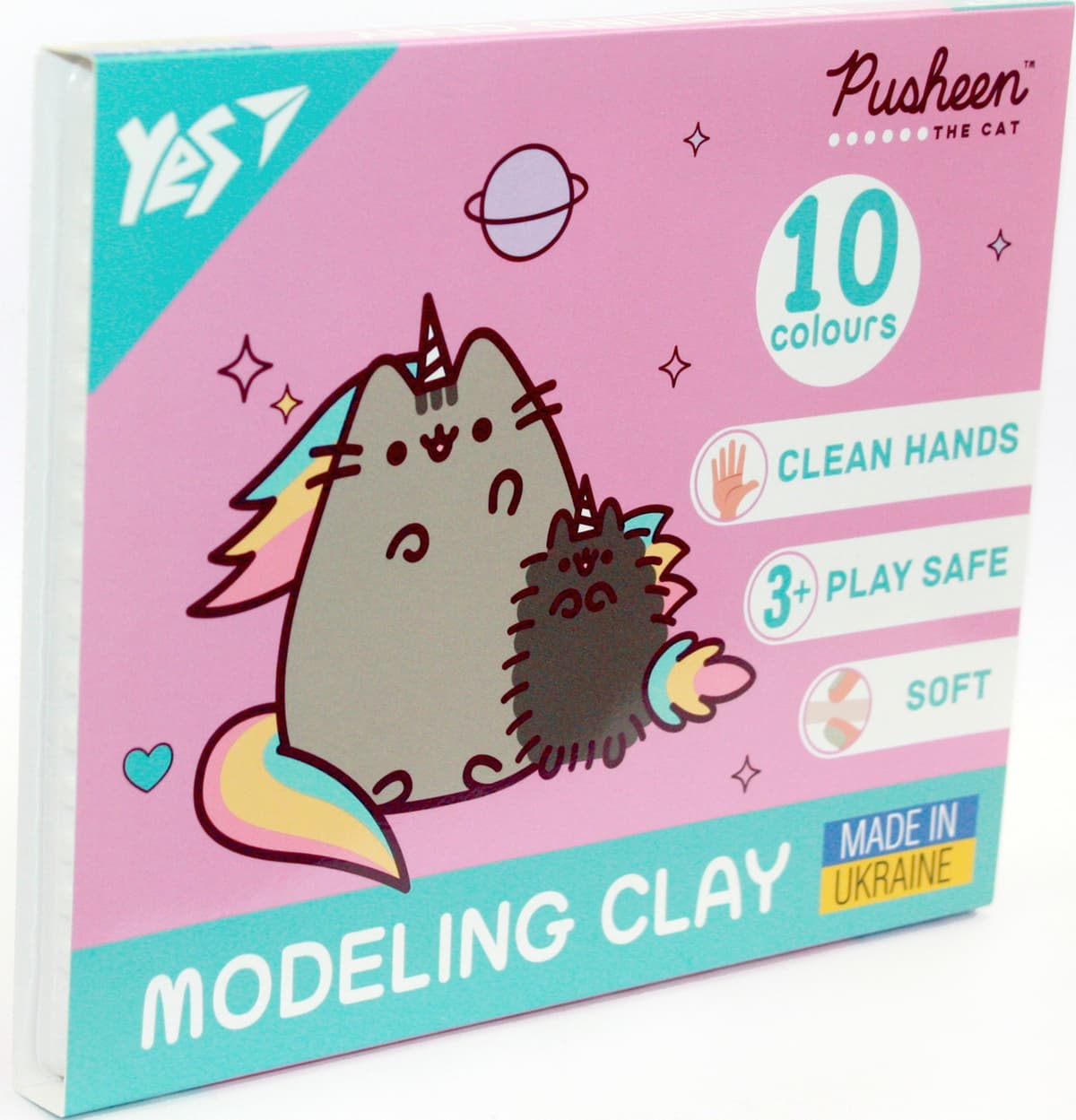 Пластилін "Yes" Pusheen 10 кольор. 200гр №540663 — купити | Канцелярський Сад