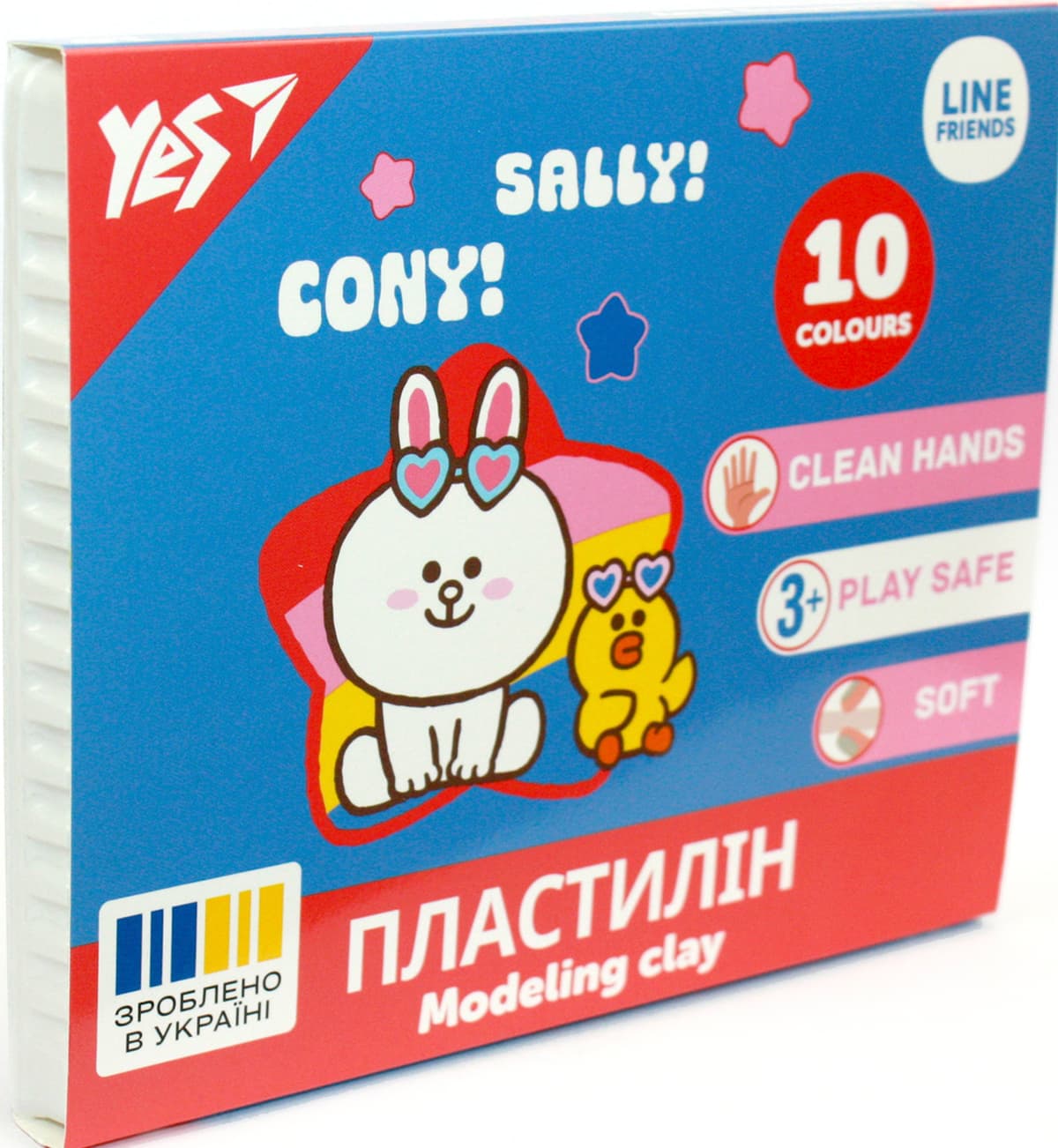 Пластилін "Yes" Line Friends 10 кольор. 200гр №540664 — купити | Канцелярський Сад