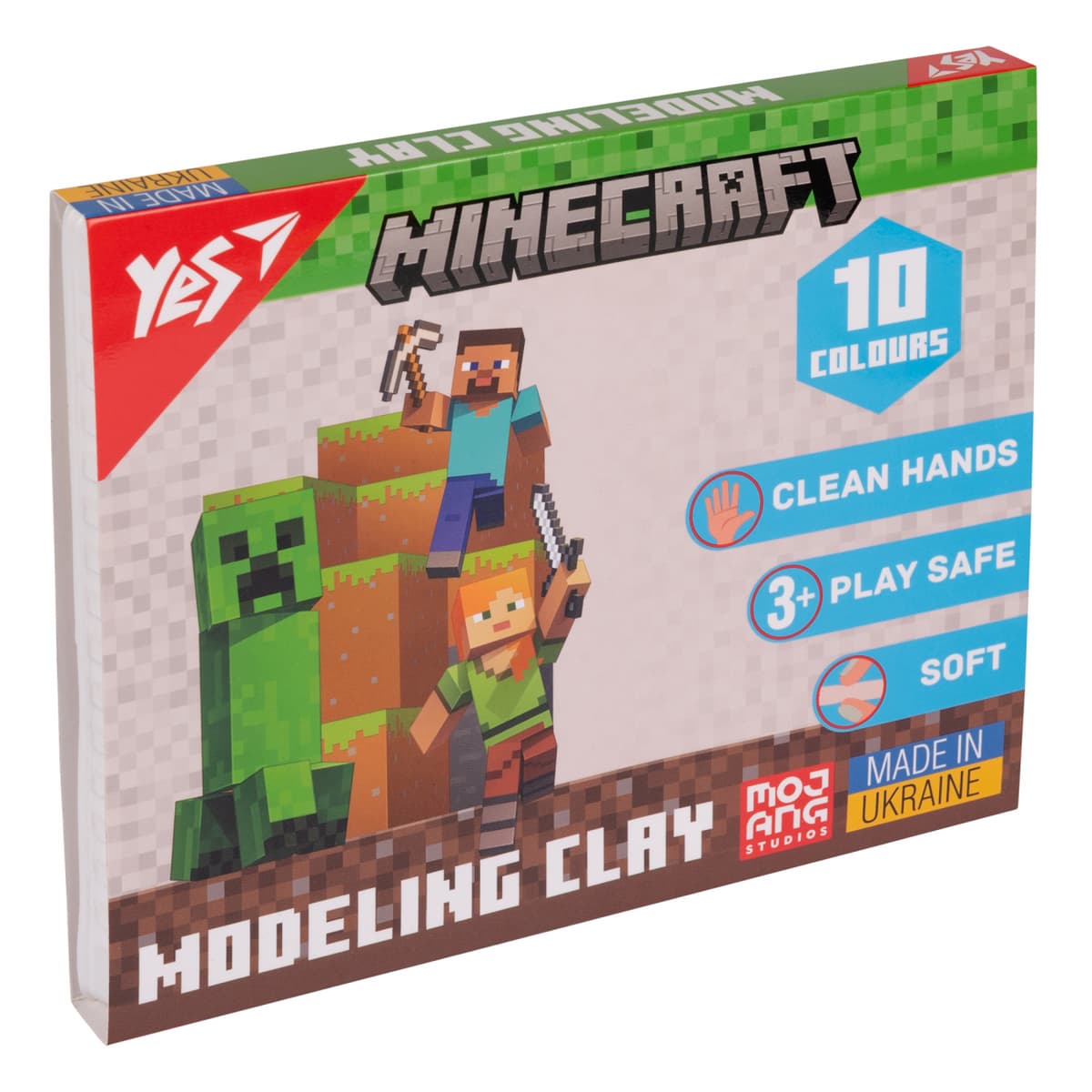 Пластилін "Yes" Minecraft 10 кольор. 200гр №540662 — купити | Канцелярський Сад