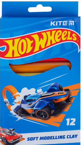 Пластилін "Kite" Hot Wheels 12 кольор. 200гр воск. №HW23-086 — купити | Канцелярський Сад