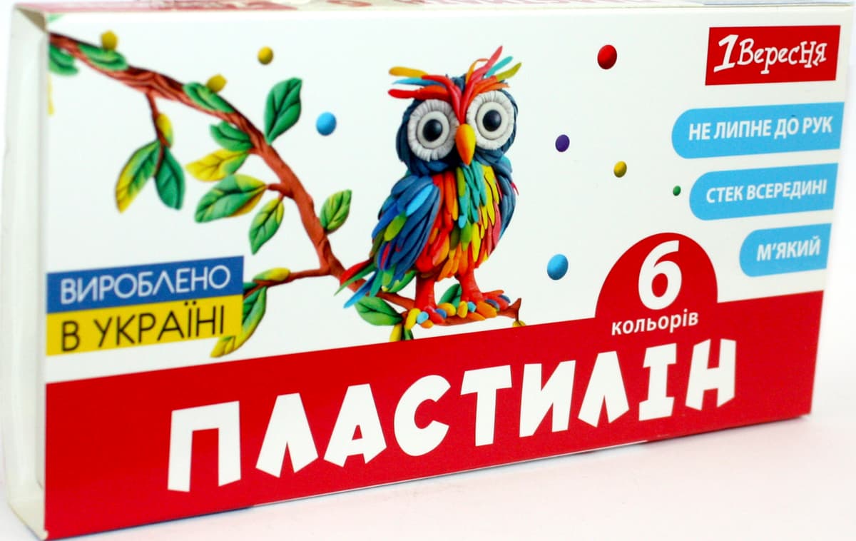 Пластилін "1В" Classic 6 кольор. 120гр №540653 — купити | Канцелярський Сад