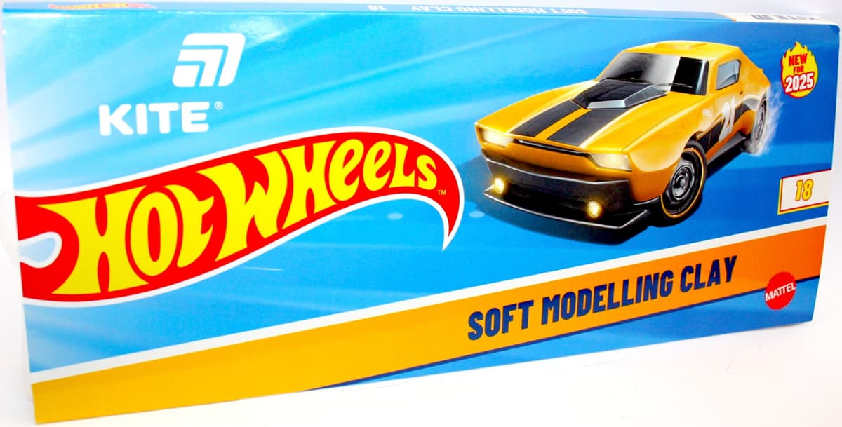 Пластилін "Kite" Hot Wheels 18 кольор. 360гр воск. №HW25-085 — купити | Канцелярський Сад