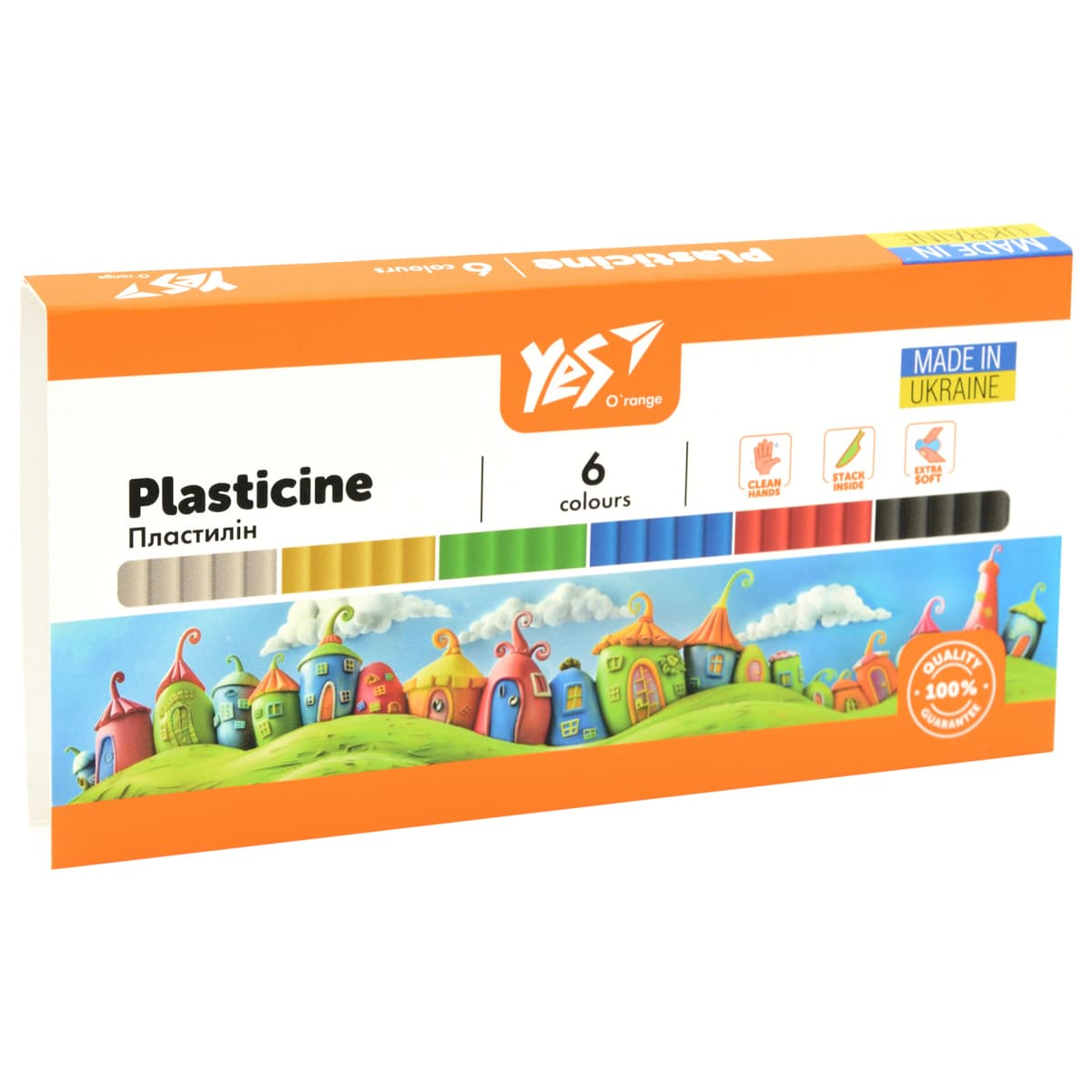Пластилін "Yes" O'range Line 6 кольор. 120гр №540686 — купити | Канцелярський Сад