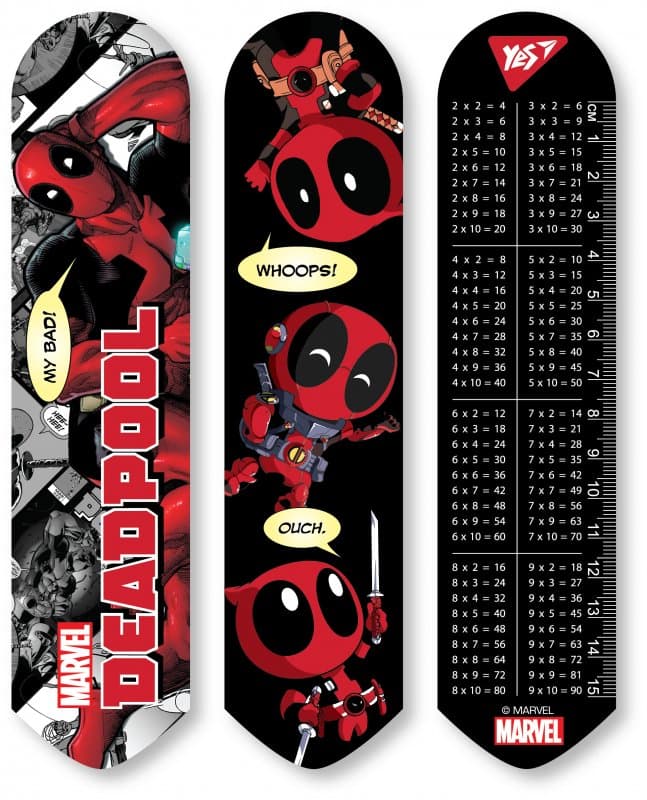 Закладка пласт. "Yes" №707714 2D Marvel.Deadpool — купити | Канцелярський Сад