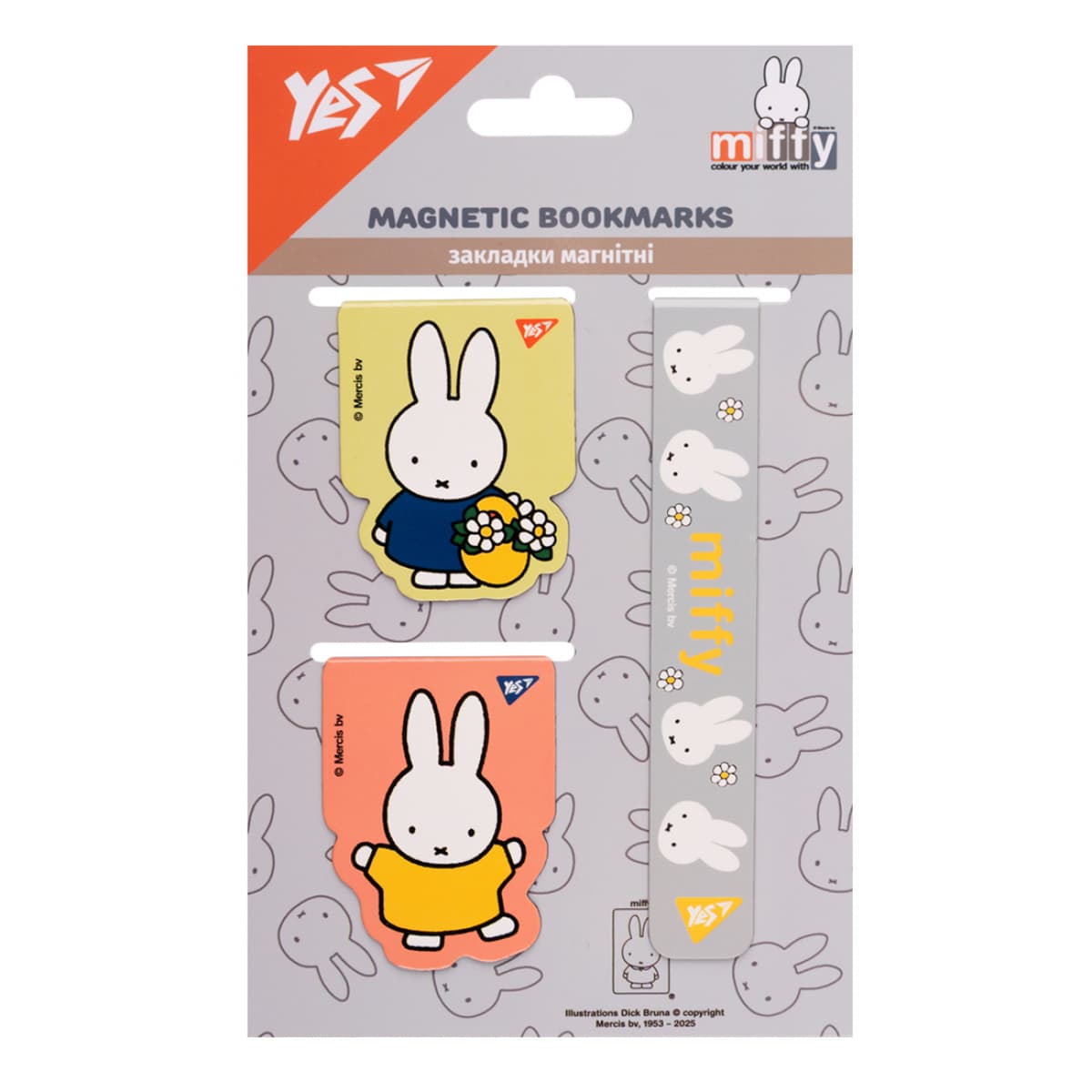 Закладка магніт. "Yes" №708356 Miffy 3шт — купити | Канцелярський Сад