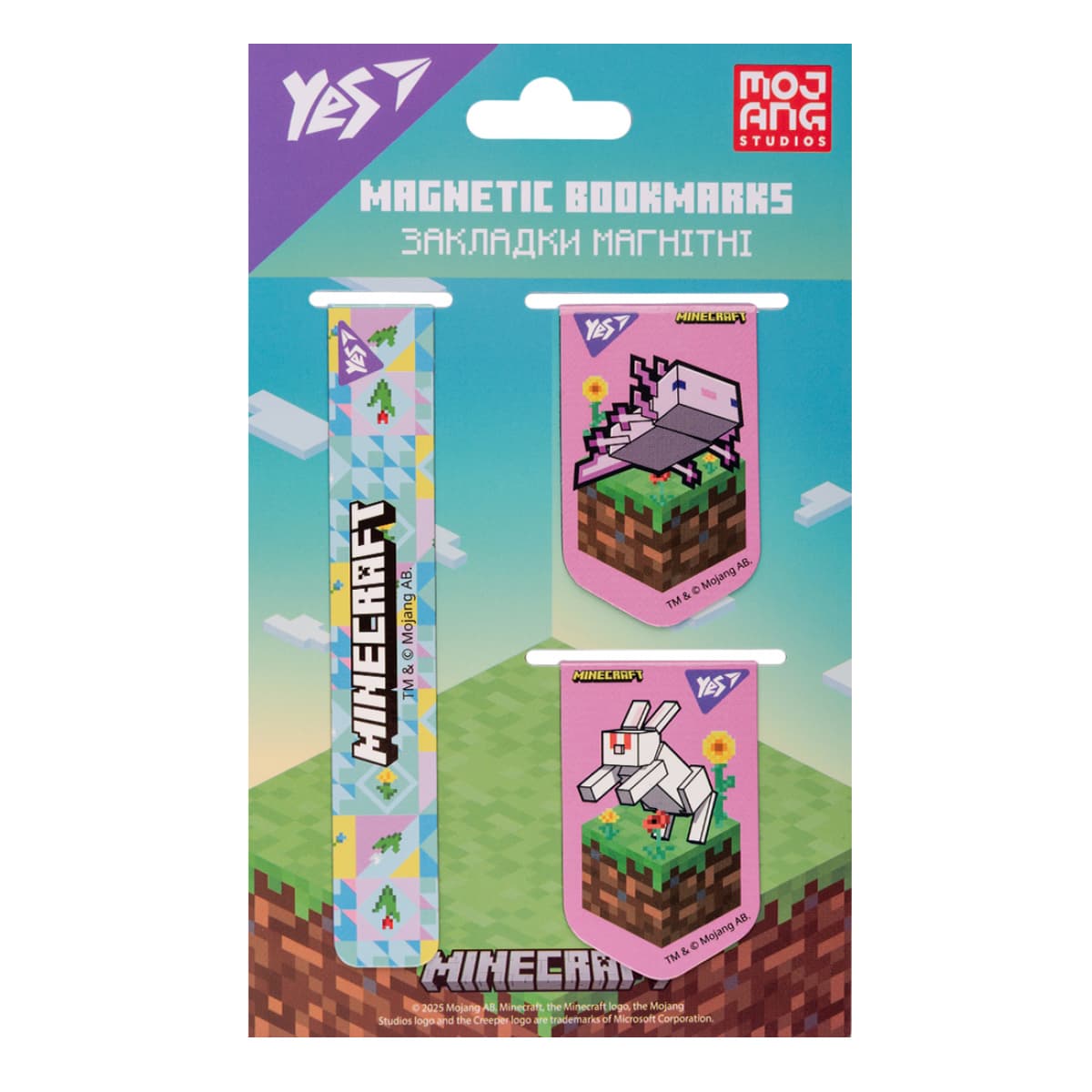 Закладка магніт. "Yes" №708343 Minecraft.Spring 3 шт — купити | Канцелярський Сад