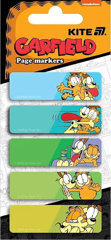 Закладка папер. "Kite" №GF25-480 Garfield 5х15х50мм,100шт з малюнком — купити | Канцелярський Сад