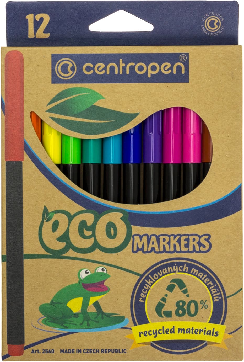Фломастери "Centropen" 12кольор. Еко №2560/12 — купити | Канцелярський Сад