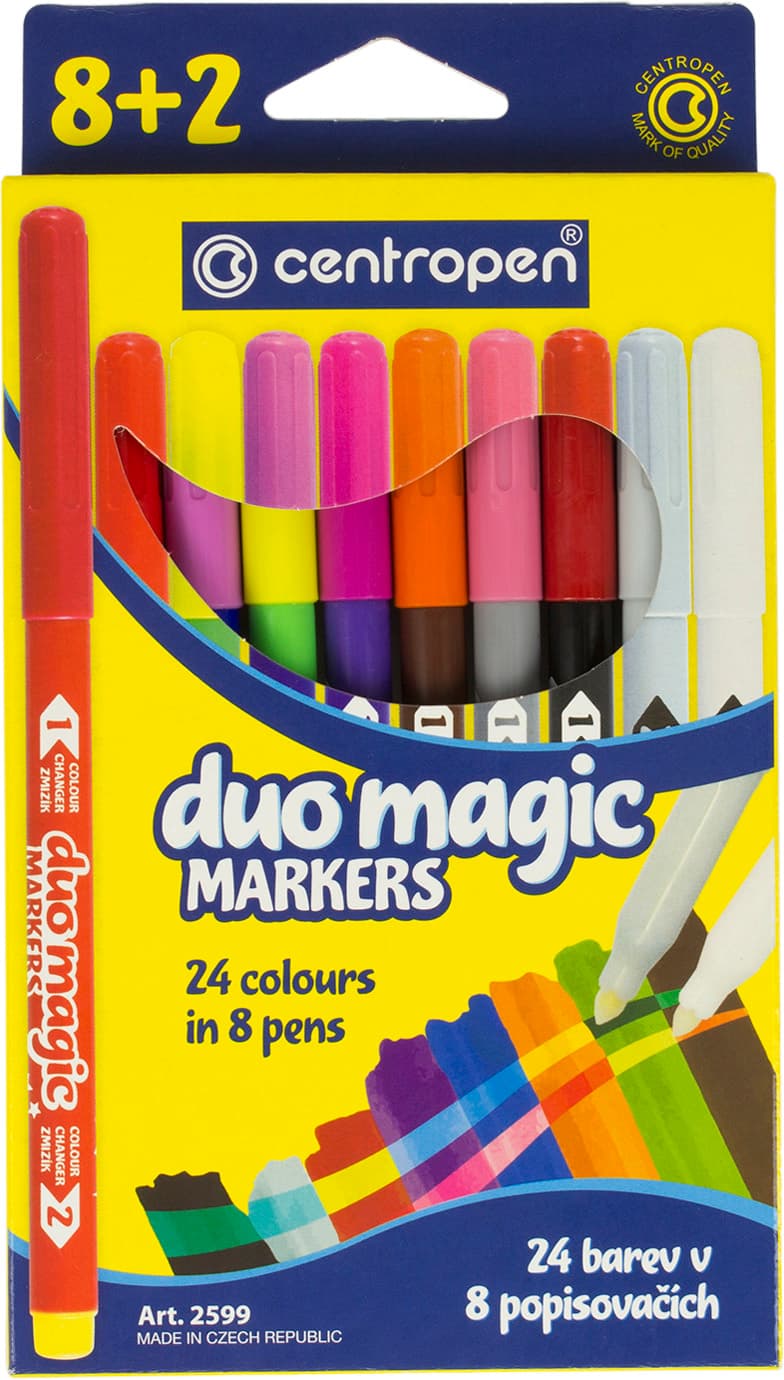 Фломастери "Centropen" 10кольор. Duomagic №2599/10 — купити | Канцелярський Сад