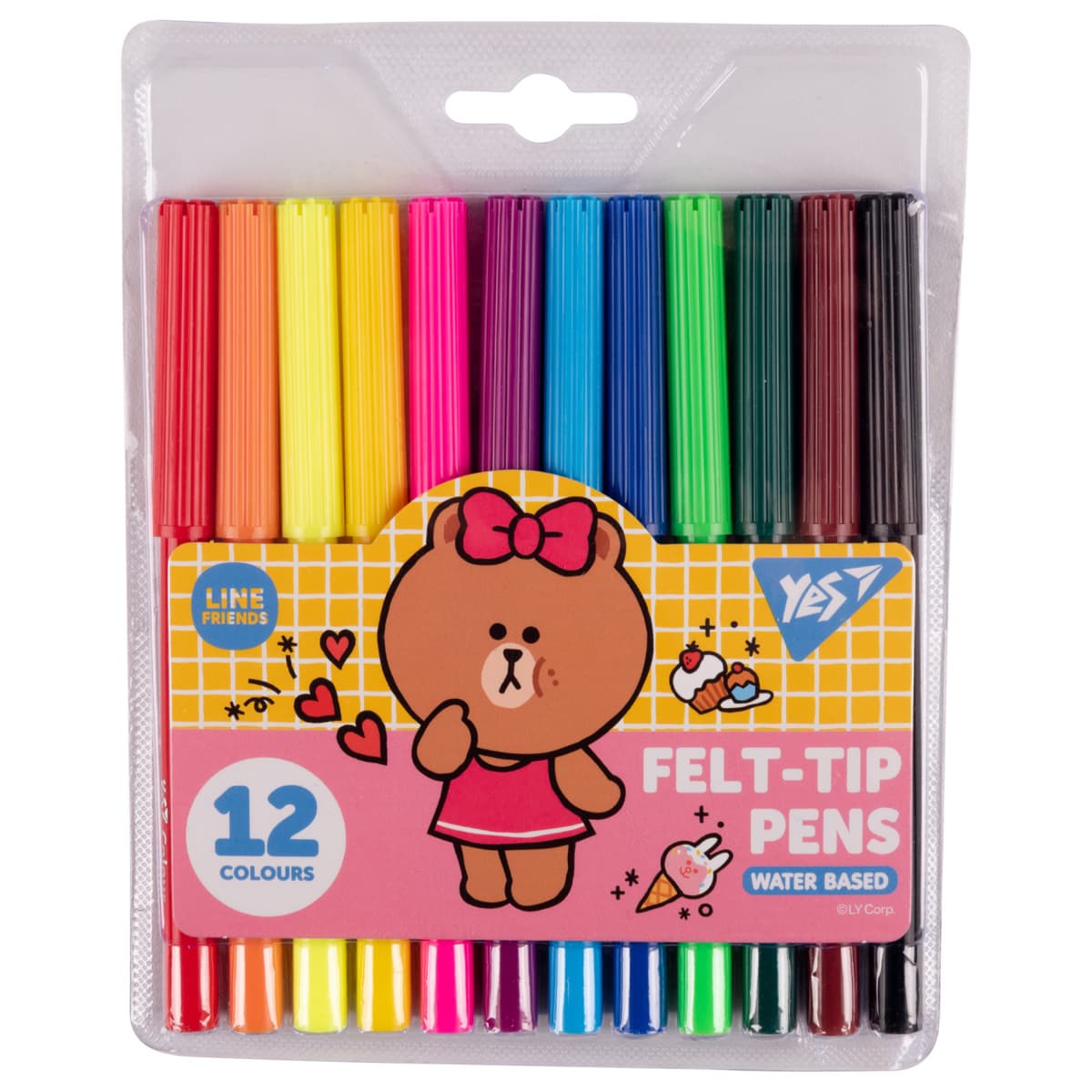 Фломастери "Yes" 12кольор. "Line Friends" №650546 — фото товару | Канцелярський Сад