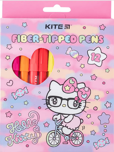 Фломастери "Kite" 12кольор. Hello Kitty №HK24-447 — купити | Канцелярський Сад