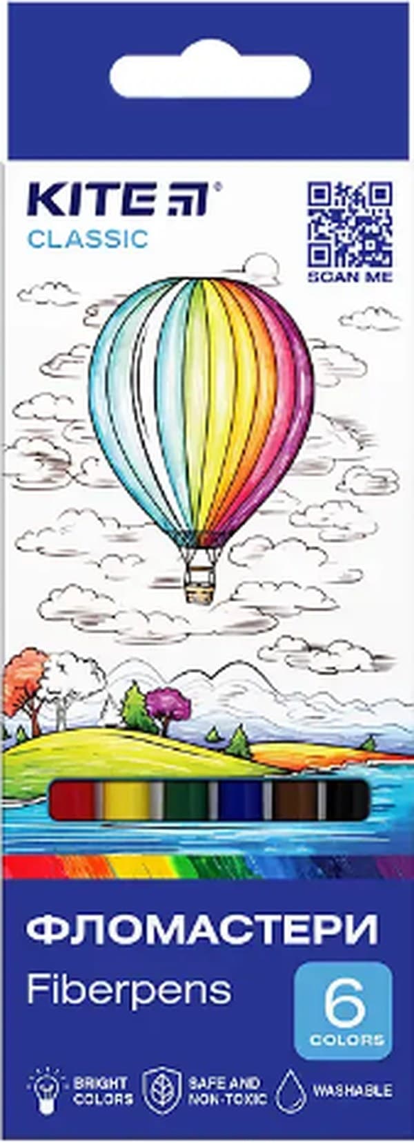 Фломастери "Kite" 6кольор. Classic №K-446 — купити | Канцелярський Сад