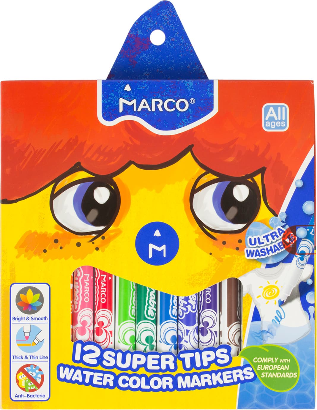 Фломастери "Marco" 12кольор. 1,25мм №1630-12 — купити | Канцелярський Сад